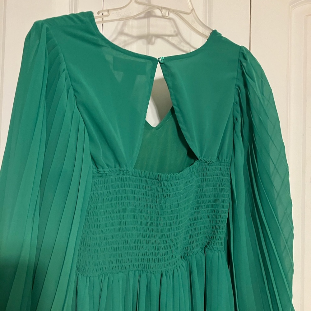 Jessica Simpson Green Long Sleeve Dress - Picture 5 of 5